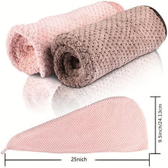 Borlaug Microfiber Hair Towel Quick Drying Absorbent Hair Cap