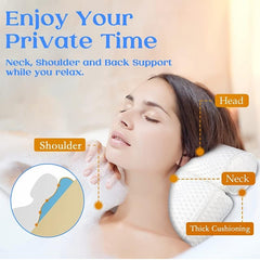 Luxury Bath Pillow with Non-Slip Suction Cups