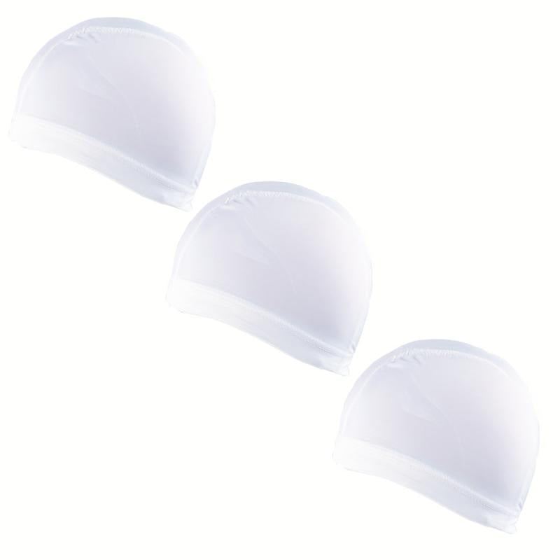 3pcs Elastic Swim Cap Quick Drying Bathing Cap Men Women Youth