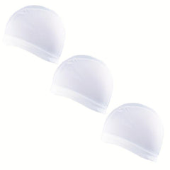 3pcs Elastic Swim Cap Quick Drying Bathing Cap Men Women Youth