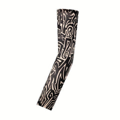 6pcs Outdoor Tattoo Sleeve Sunscreen Arm Cover Digital Printing Decoration