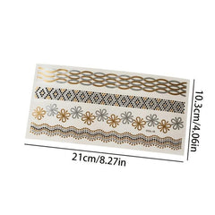Metallic Retro Tattoo Stickers Waterproof