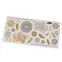 Metallic Retro Tattoo Stickers Waterproof