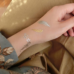 Metallic Retro Tattoo Stickers Waterproof