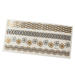 Metallic Retro Tattoo Stickers Waterproof