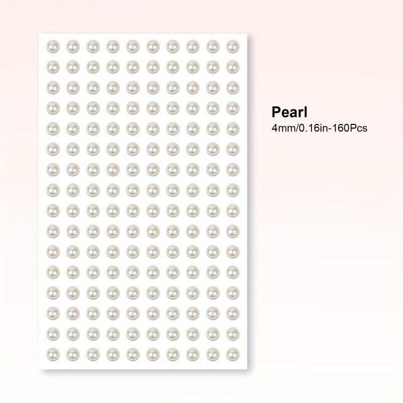 Hair Gems & Pearls Stickers for Makeup Crafts & Home Decor - 7 Sizes