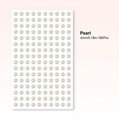 Hair Gems & Pearls Stickers for Makeup Crafts & Home Decor - 7 Sizes