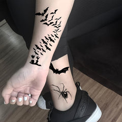 15 Sheets Halloween Temporary Tattoos for Women Men Adults