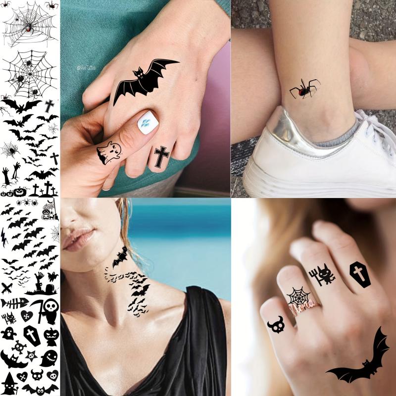 15 Sheets Halloween Temporary Tattoos for Women Men Adults