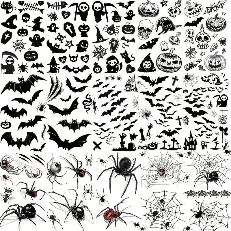 15 Sheets Halloween Temporary Tattoos for Women Men Adults