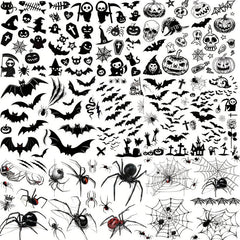 15 Sheets Halloween Temporary Tattoos for Women Men Adults
