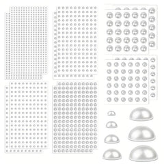 6pcs Self Adhesive Pearl & Rhinestone Stickers Set for DIY Crafts