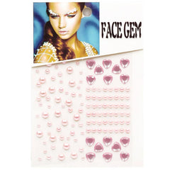 Pearl Stickers Acrylic Peach Heart Stickers
