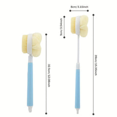 2Pcs Telescopic Back Scrubber Mesh Sponge Brush