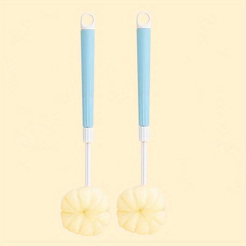 2Pcs Telescopic Back Scrubber Mesh Sponge Brush