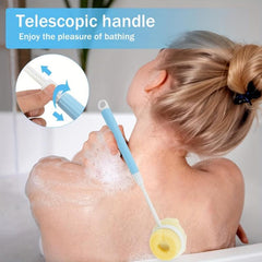 2Pcs Telescopic Back Scrubber Mesh Sponge Brush