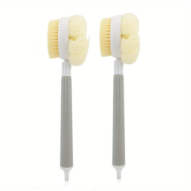 2Pcs Telescopic Back Scrubber Mesh Sponge Brush