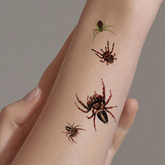 Halloween Spider Pattern Arm Temporary Tattoo Sticker