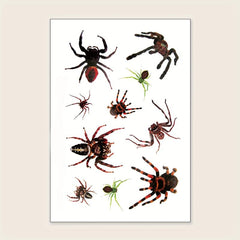 Halloween Spider Pattern Arm Temporary Tattoo Sticker