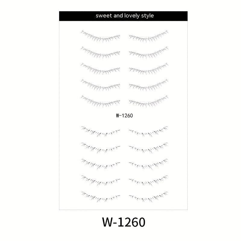 1pc Lower Eyelash Tattoo Sticker Waterproof False Eyelash Temporary Disposable