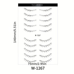1pc Lower Eyelash Tattoo Sticker Waterproof False Eyelash Temporary Disposable