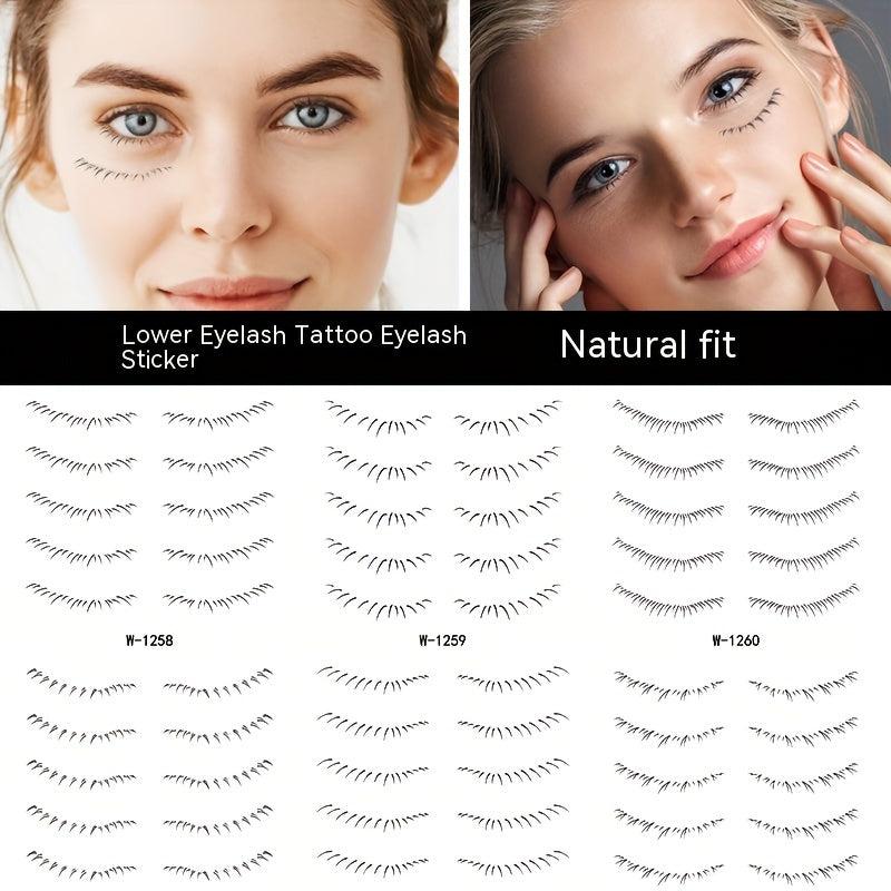 1pc Lower Eyelash Tattoo Sticker Waterproof False Eyelash Temporary Disposable