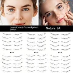 1pc Lower Eyelash Tattoo Sticker Waterproof False Eyelash Temporary Disposable