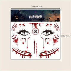 Halloween Tattoos Simulation Wound Scar Blood Mark Pattern Temporary Tattoo