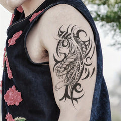 Abstract Animal Pattern Flower Temporary Tattoo Sticker 1 Piece