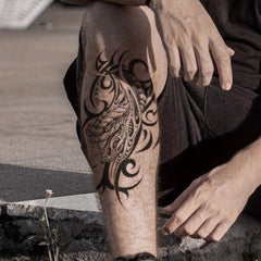 Abstract Animal Pattern Flower Temporary Tattoo Sticker 1 Piece