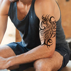 Abstract Animal Pattern Flower Temporary Tattoo Sticker 1 Piece