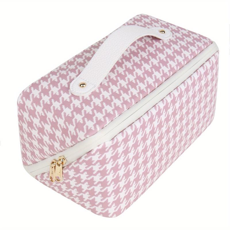 Large Capacity Waterproof Travel Makeup Bag Organizer for Women - Pink