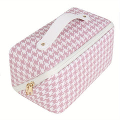 Large Capacity Waterproof Travel Makeup Bag Organizer for Women - Pink