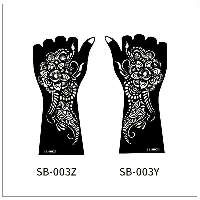 2 Sheets Tattoo Template DIY Long Lasting Waterproof Halloween Makeup
