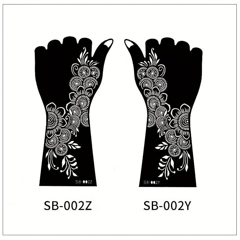 2 Sheets Tattoo Template DIY Long Lasting Waterproof Halloween Makeup
