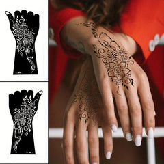 2 Sheets Tattoo Template DIY Long Lasting Waterproof Halloween Makeup