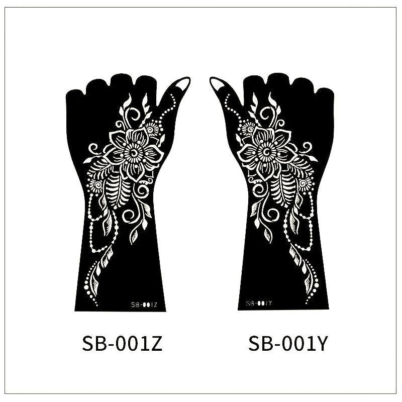 2 Sheets Tattoo Template DIY Long Lasting Waterproof Halloween Makeup