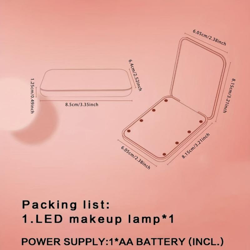LED Lighted Makeup Mirror Compact Travel Portable Folding Hand Mirror