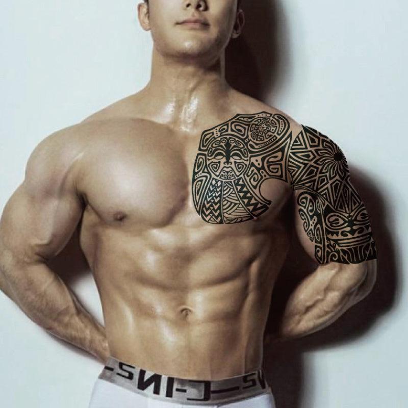 Waterproof Temporary Tattoos for Chest Arm - Easy to Clean and Long Lasting