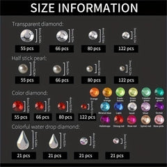 4 PCS Self Adhesive Face Rhinestones Makeup Jewelry Set