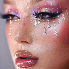 4 PCS Self Adhesive Face Rhinestones Makeup Jewelry Set