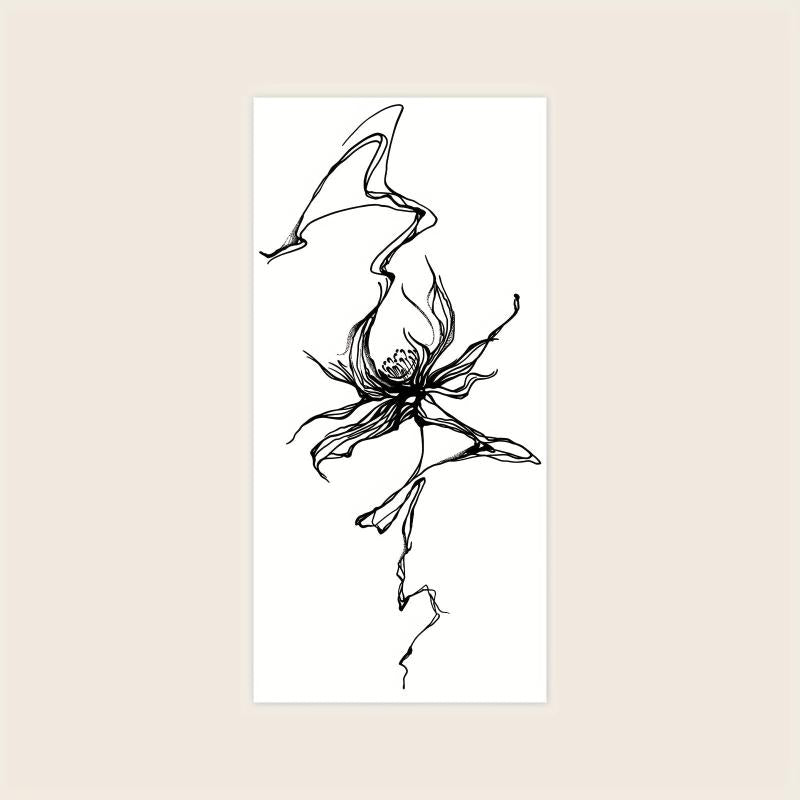 Herbal Juice Semi-permanent Ink Flower Pattern Tattoo Lasts 1-2 Weeks