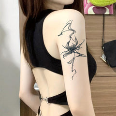 Herbal Juice Semi-permanent Ink Flower Pattern Tattoo Lasts 1-2 Weeks