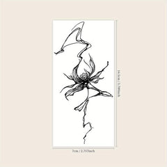 Herbal Juice Semi-permanent Ink Flower Pattern Tattoo Lasts 1-2 Weeks