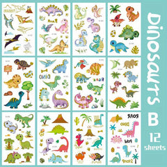 Glitter Dinosaur Temporary Tattoos Bronzing Dinosaur Waterproof 100 Styles