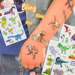 Glitter Dinosaur Temporary Tattoos Bronzing Dinosaur Waterproof 100 Styles
