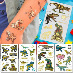Glitter Dinosaur Temporary Tattoos Bronzing Dinosaur Waterproof 100 Styles