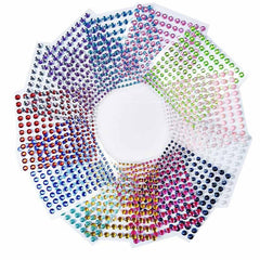144 Pcs Eye Stickers Self-Adhesive Acrylic Crystal Sparkling Face Decoration