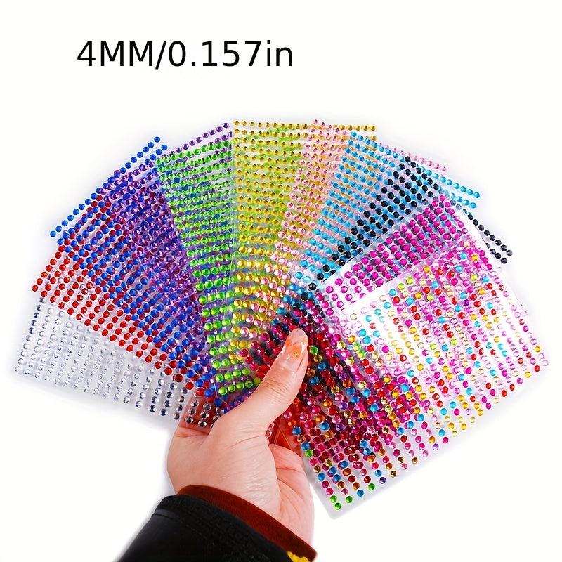12PCS 3-5 Self-adhesive Gem Sticker Rhinestone Crystal For DIY Craft Nails