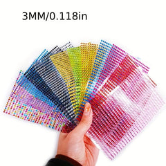 12PCS 3-5 Self-adhesive Gem Sticker Rhinestone Crystal For DIY Craft Nails